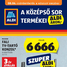 Aldi - Középső sor termékei
