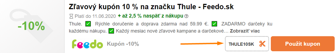 feedo zľavový kupón