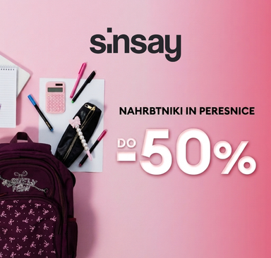 Sinsay - Nahrbtniki in peresnice do -50 %