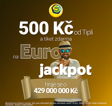 Sazka - 500 Kč od Tipli a 300 Kč na tiket