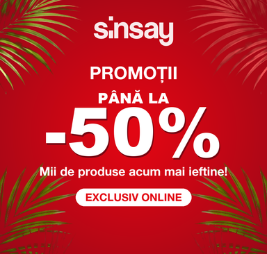 Sinsay - Promoții până la -50 %