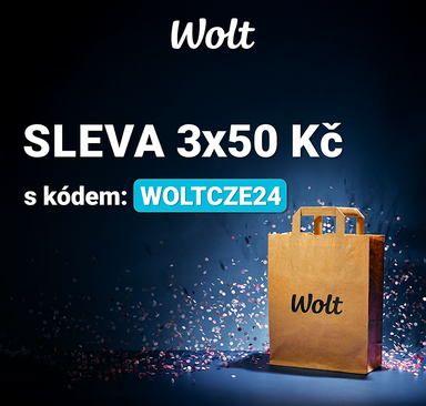 Wolt - Sleva 3x50 Kč pro nové zákazníky