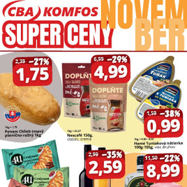 CBA - Super ceny november