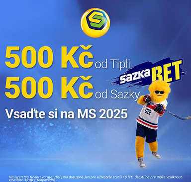 Sazka - Vsaďte si na MS a získejte 1000 Kč