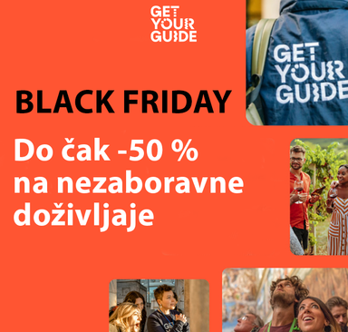 GetYourGuide - Black Friday do -50 %