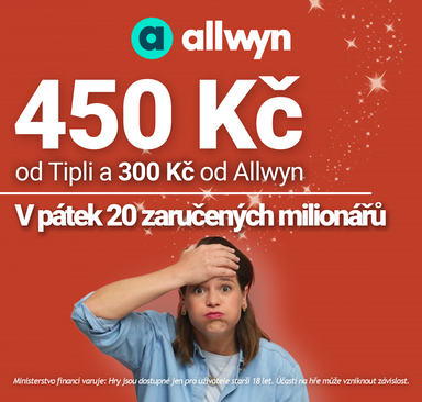 Allwyn - 450 Kč za registraci