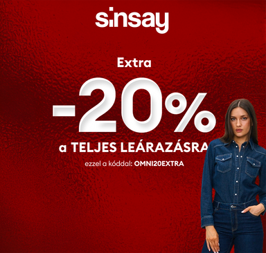 Sinsay - Extra −20 % a teljes kiárusításra