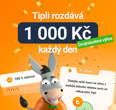 Tipli rozdává 1000 Kč každý den