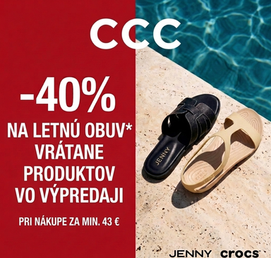 CCC - 40 % na letnú obuv