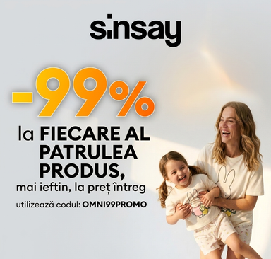 Sinsay - 99% reducere la fiecare al patrulea cel mai ieftin produs