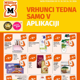 Müller - Vrhunci tedna v aplikaciji