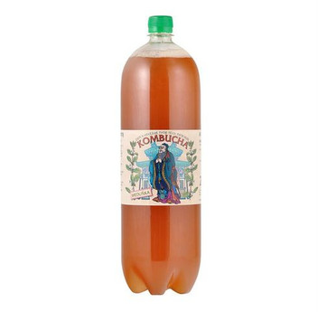Kombucha s meduňkou, 2 l za 79 Kč, vychází to na necelých 40 Kč za litr