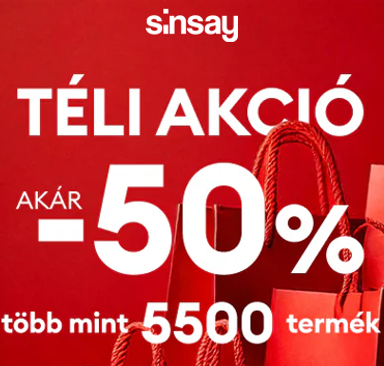 Sinsay - TÉLI AKCIÓ akár -50%