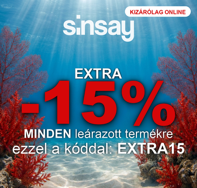 Sinsay - Extra -15% minden leárazott termékre