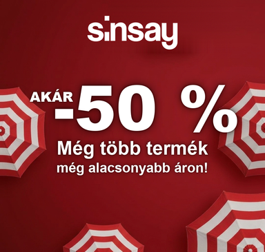 Sinsay - Leárazás akár -50 %