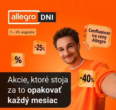 Allegro dni - akcie každý mesiac
