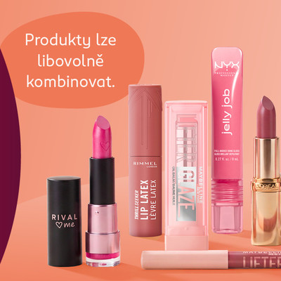 1+1 zdarma na všechny rtěnky, tužky a lesky na rty