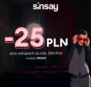Sinsay - Walentynkowa zniżka 25 PLN