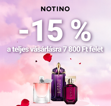 Notino - 15 % a teljes vásárlásra 7 800 Ft felet