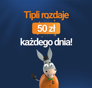 Tipli rozdaje donkey 50 zł każdego dnia!