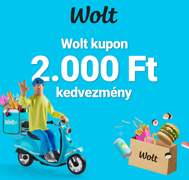 Wolt -  kupon 2.000 Ft kedvezmény