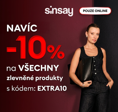 Sinsay - Navíc -10 % na zlevněné produkty