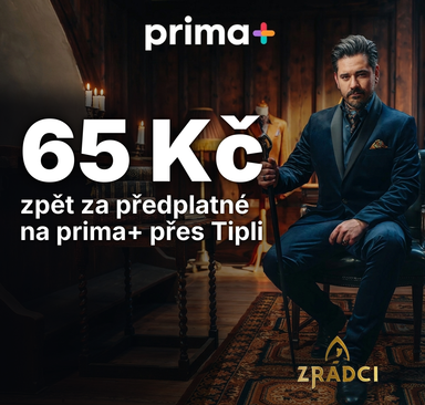 Prima+ - 65 Kč zpět za nové předplatné přes Tipli