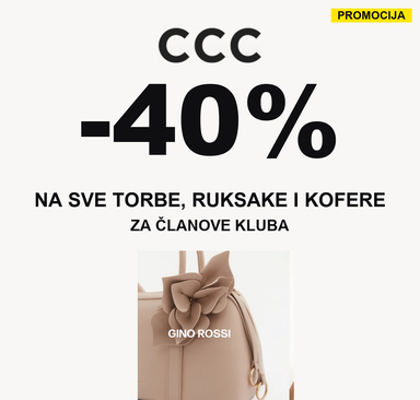 CCC - -40 % na torbe, ruksake i kofere