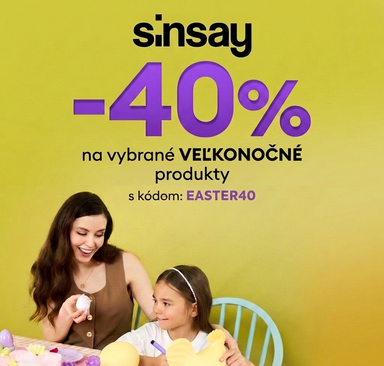 Sinsay - Veľkonočné zľavy až do 40 %