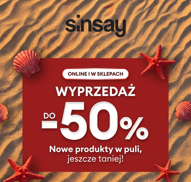 Sinsay - Wyprzedaż do -50%