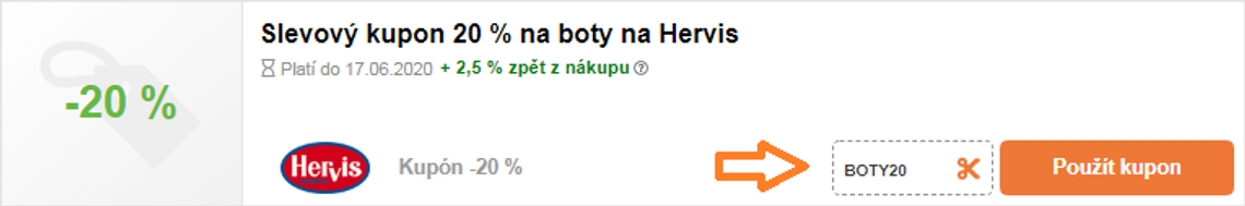 hervis slevový kód