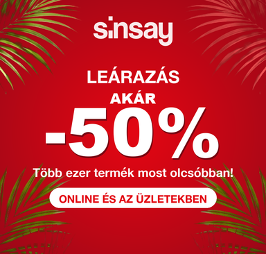 Sinsay - Leárazás akár -50 %