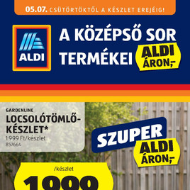 Aldi - Középső sor termékei
