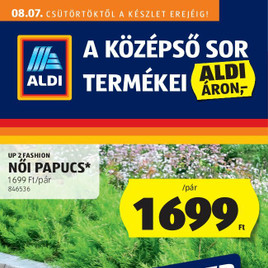 Aldi - Középső sor termékei