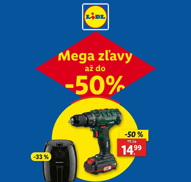 Lidl - Mega zľavy až do -50 %