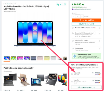 Apple MacBook Neo 13" - CZC -  nejnižší cena