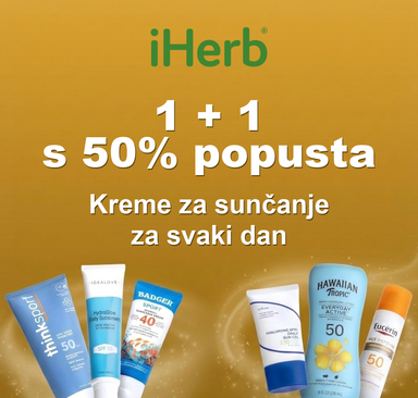 iHerb - 1 + 1 s 50% popusta