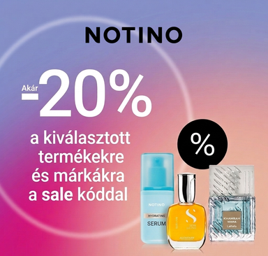 Notino - Akár 20 % kedvezmény kiválasztott termékekre