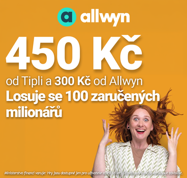 Allwyn - 450 Kč za registraci