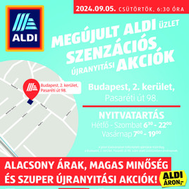 Aldi - Üzletnyitás: Budapest, Pasaréti út 98