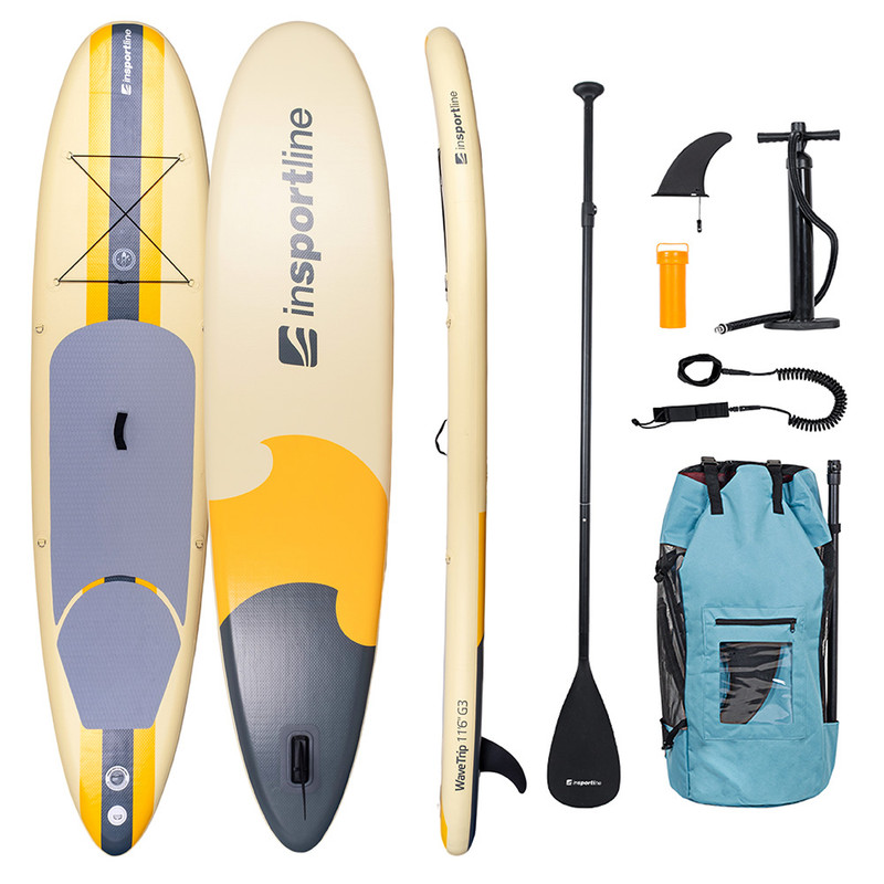 Paddleboard Insportline WaveTrip 11'6" s celou výbavou + sedlo zdarma
