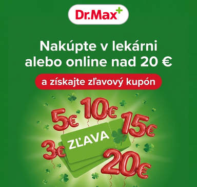 Dr. Max - Zľavový kupón pri nákupe nad 20 €