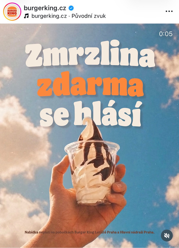 Burger King - Zmrzlina zdarma za jakékoliv vysvědčení