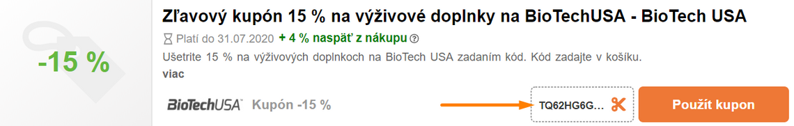 biotech USA zľavový kupón