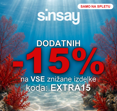 Sinsay - Dodatnih -15% na znižane izdelke