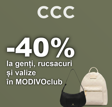 CCC - 40% la genți, rucsacuri și valize în MODIVOclub