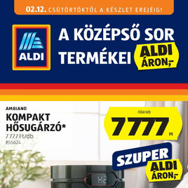 Aldi - Középső sor termékei