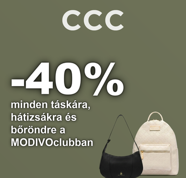 CCC - 40% táskákra, hátizsákokra és bőröndökre a MODIVOclubban