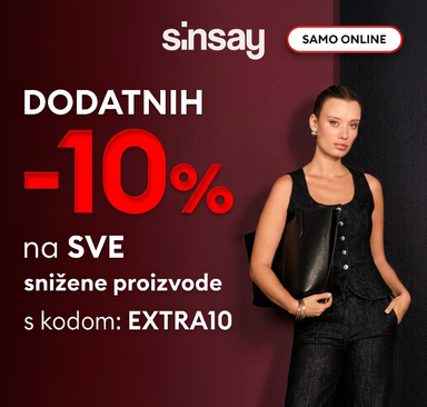 Sinsay - Dodatnih -10 % na snižene proizvode