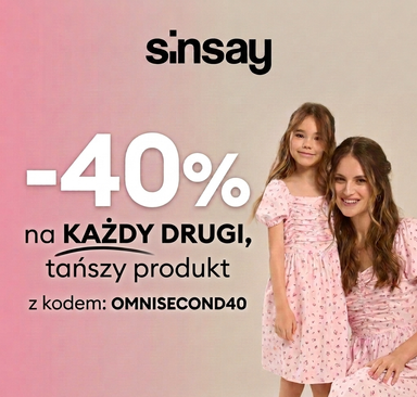 Sinsay - -40 % na drugi tańszy